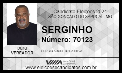 Candidato SERGINHO 2024 - SÃO GONÇALO DO SAPUCAÍ - Eleições