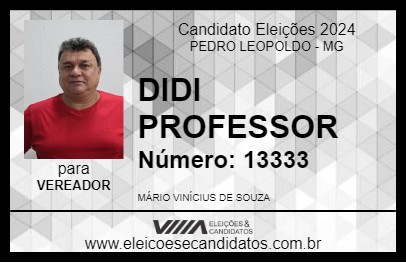 Candidato DIDI PROFESSOR 2024 - PEDRO LEOPOLDO - Eleições