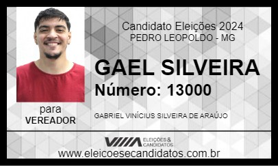 Candidato GAEL SILVEIRA 2024 - PEDRO LEOPOLDO - Eleições