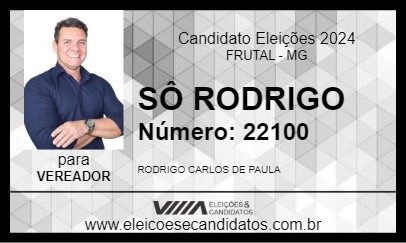 Candidato SÔ RODRIGO 2024 - FRUTAL - Eleições