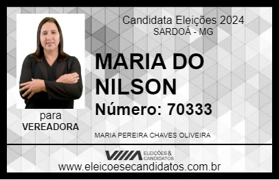 Candidato MARIA DO NILSON 2024 - SARDOÁ - Eleições