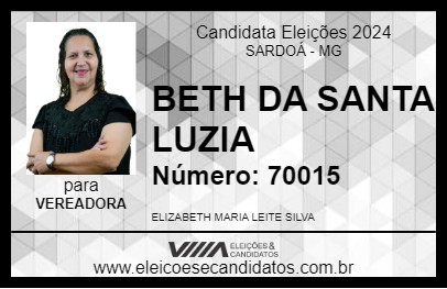 Candidato BETH DA SANTA LUZIA 2024 - SARDOÁ - Eleições