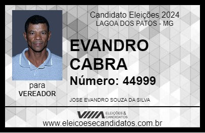 Candidato EVANDRO CABRA 2024 - LAGOA DOS PATOS - Eleições