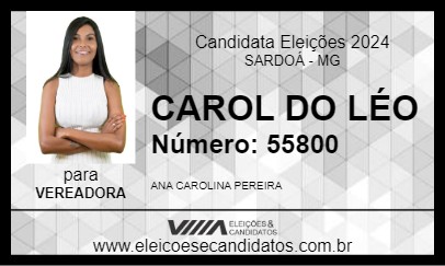 Candidato CAROL DO LÉO 2024 - SARDOÁ - Eleições