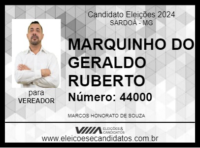 Candidato MARQUINHO DO GERALDO RUBERTO 2024 - SARDOÁ - Eleições