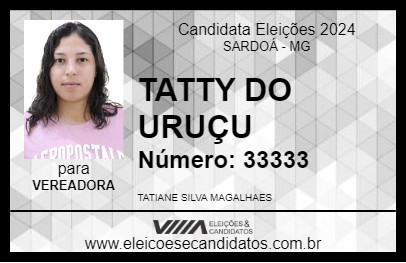 Candidato TATTY DO URUÇU 2024 - SARDOÁ - Eleições