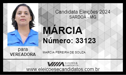 Candidato MÁRCIA 2024 - SARDOÁ - Eleições