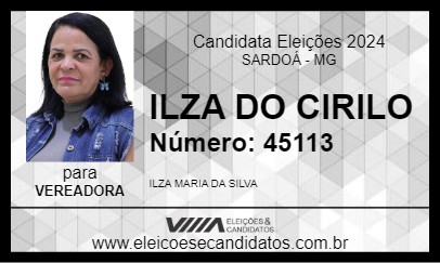 Candidato ILZA DO CIRILO 2024 - SARDOÁ - Eleições