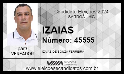 Candidato IZAIAS 2024 - SARDOÁ - Eleições