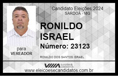 Candidato RONILDO ISRAEL 2024 - SARDOÁ - Eleições