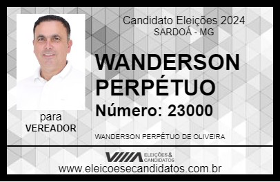 Candidato WANDERSON PERPÉTUO 2024 - SARDOÁ - Eleições