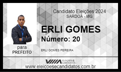 Candidato ERLI GOMES 2024 - SARDOÁ - Eleições