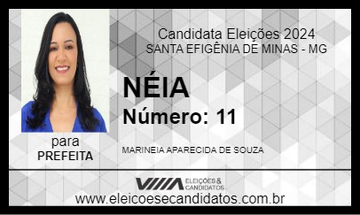 Candidato NÉIA 2024 - SANTA EFIGÊNIA DE MINAS - Eleições