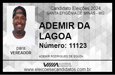 Candidato ADEMIR DA LAGOA 2024 - SANTA EFIGÊNIA DE MINAS - Eleições