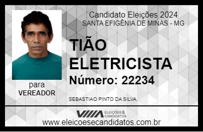 Candidato TIÃO ELETRICISTA 2024 - SANTA EFIGÊNIA DE MINAS - Eleições