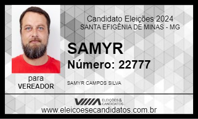 Candidato SAMYR 2024 - SANTA EFIGÊNIA DE MINAS - Eleições