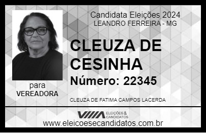 Candidato CLEUZA DE CESINHA 2024 - LEANDRO FERREIRA - Eleições