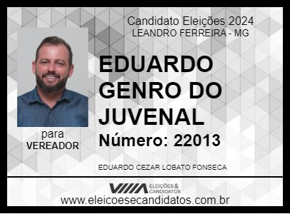 Candidato EDUARDO GENRO DO JUVENAL 2024 - LEANDRO FERREIRA - Eleições