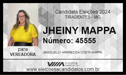 Candidato JHEINY MAPPA 2024 - TIRADENTES - Eleições