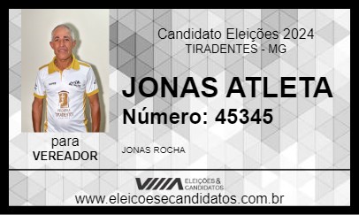 Candidato JONAS  ATLETA 2024 - TIRADENTES - Eleições