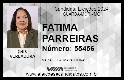 Candidato FATIMA PARREIRAS 2024 - GUARDA-MOR - Eleições