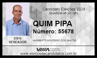 Candidato QUIM PIPA 2024 - GUARDA-MOR - Eleições