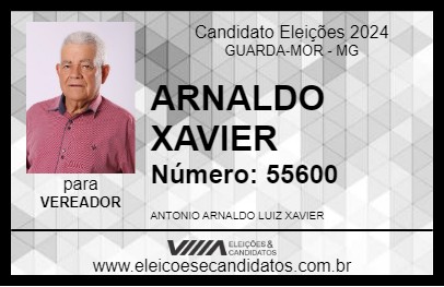 Candidato ARNALDO XAVIER 2024 - GUARDA-MOR - Eleições