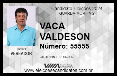 Candidato VACA VALDESON 2024 - GUARDA-MOR - Eleições