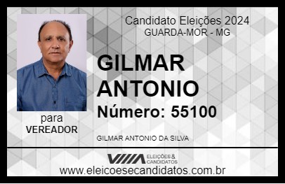 Candidato GILMAR ANTONIO 2024 - GUARDA-MOR - Eleições