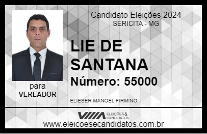 Candidato LIE DE SANTANA 2024 - SERICITA - Eleições