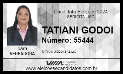 Candidato TATIANI GODOI 2024 - SERICITA - Eleições