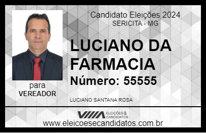 Candidato LUCIANO DA FARMACIA 2024 - SERICITA - Eleições