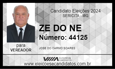 Candidato ZE DO NE 2024 - SERICITA - Eleições