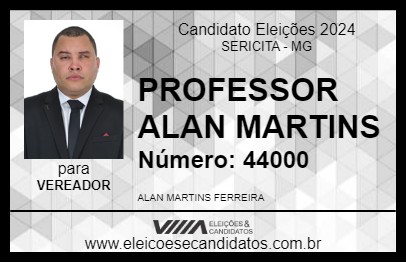 Candidato PROFESSOR ALAN MARTINS 2024 - SERICITA - Eleições