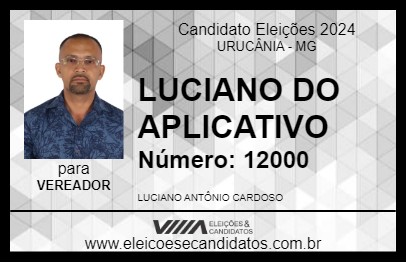 Candidato LUCIANO DO APLICATIVO 2024 - URUCÂNIA - Eleições