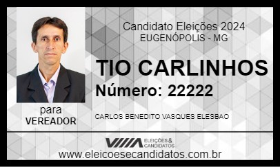 Candidato TIO CARLINHOS 2024 - EUGENÓPOLIS - Eleições