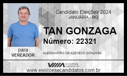 Candidato TAN GONZAGA 2024 - JANUÁRIA - Eleições