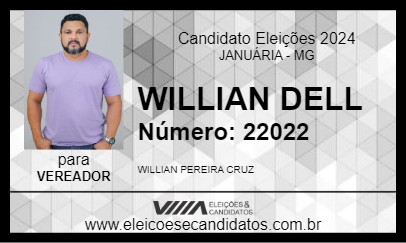 Candidato WILLIAN DELL 2024 - JANUÁRIA - Eleições