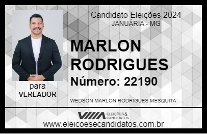 Candidato MARLON RODRIGUES 2024 - JANUÁRIA - Eleições