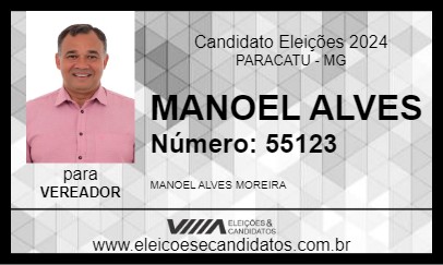 Candidato MANOEL ALVES 2024 - PARACATU - Eleições