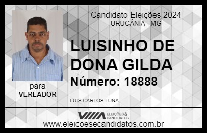 Candidato LUISINHO DE DONA GILDA 2024 - URUCÂNIA - Eleições