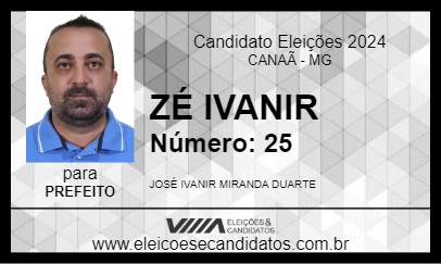 Candidato ZÉ IVANIR 2024 - CANAÃ - Eleições