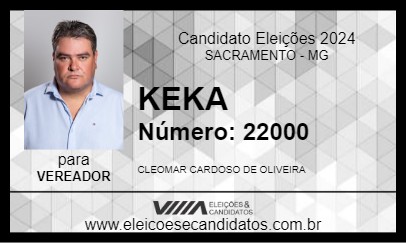 Candidato KEKA 2024 - SACRAMENTO - Eleições