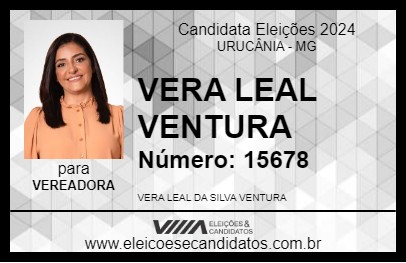 Candidato VERA LEAL VENTURA 2024 - URUCÂNIA - Eleições