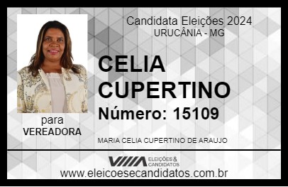 Candidato CELIA CUPERTINO 2024 - URUCÂNIA - Eleições