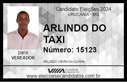 Candidato ARLINDO DO TAXI 2024 - URUCÂNIA - Eleições