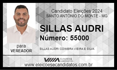 Candidato SILLAS AUDRI 2024 - SANTO ANTÔNIO DO MONTE - Eleições