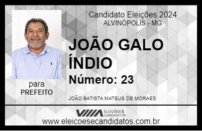 Candidato JOÃO GALO ÍNDIO 2024 - ALVINÓPOLIS - Eleições