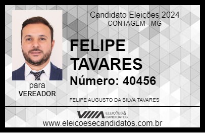 Candidato FELIPE TAVARES 2024 - CONTAGEM - Eleições