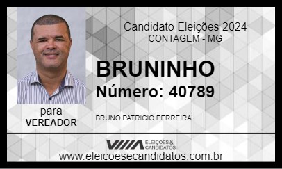 Candidato BRUNINHO 2024 - CONTAGEM - Eleições